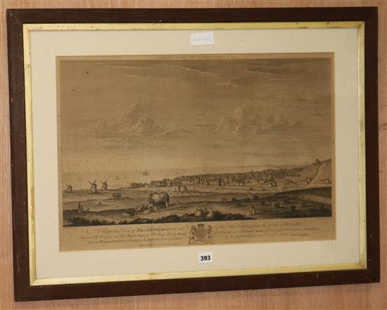 Canot after James Lambert, engraving, A perspective view of Brighthelmston, 41 x 62cm